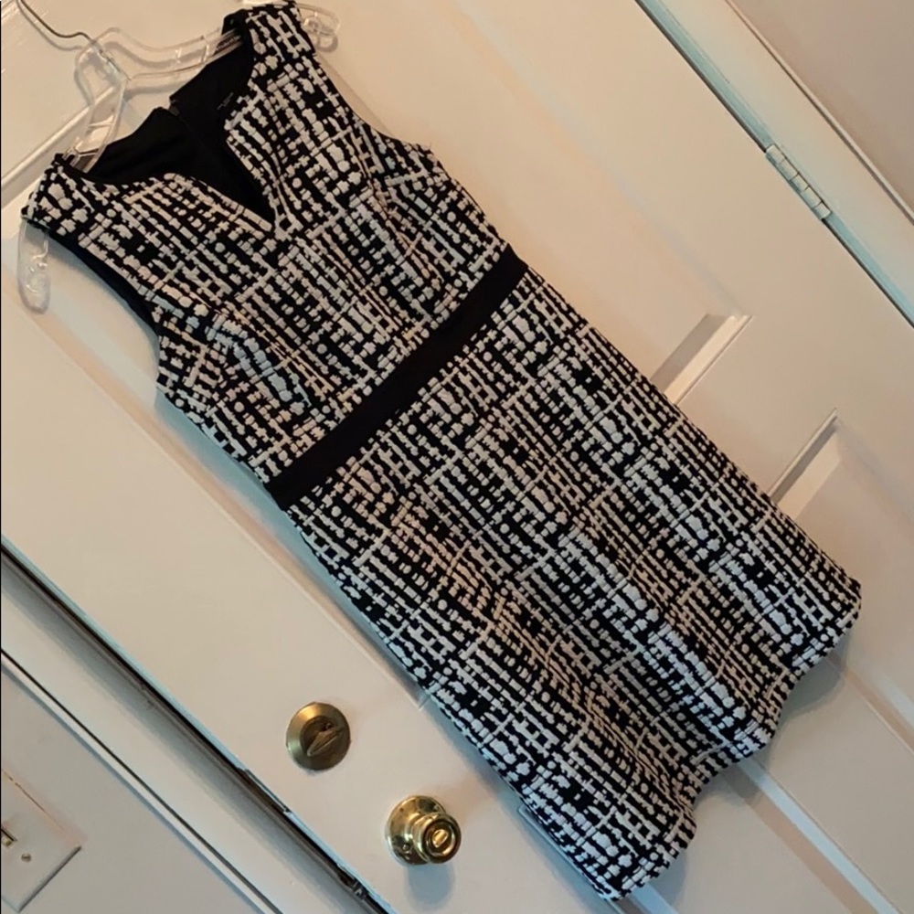 Lightly worn Ann Taylor black and white dress